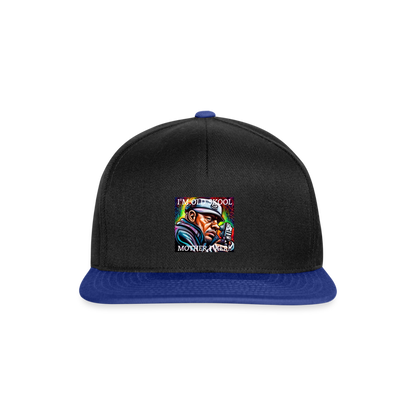 I'M OLD SCHOOL MOTHERF'KER!! SNAPBACK CAP - black/bright royal