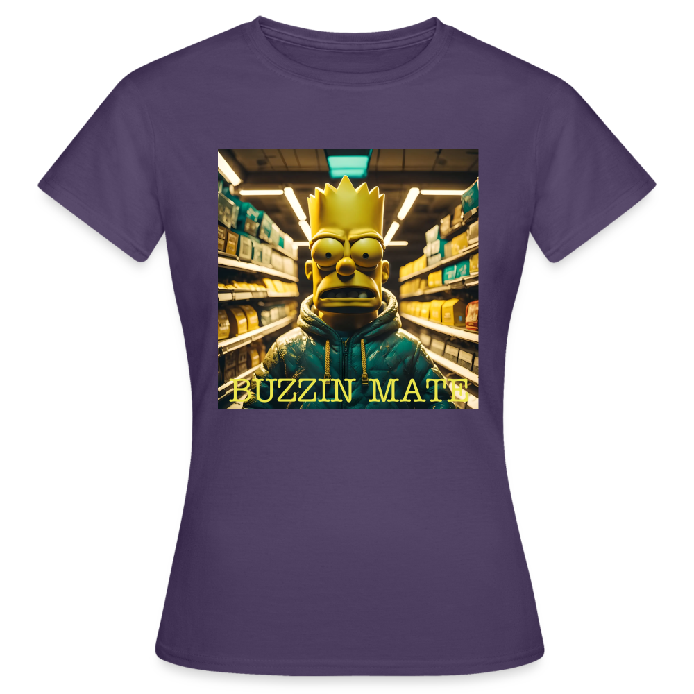 BUZZIN MATE - WOMEN'S CLASSIC T-SHIRT - dark purple