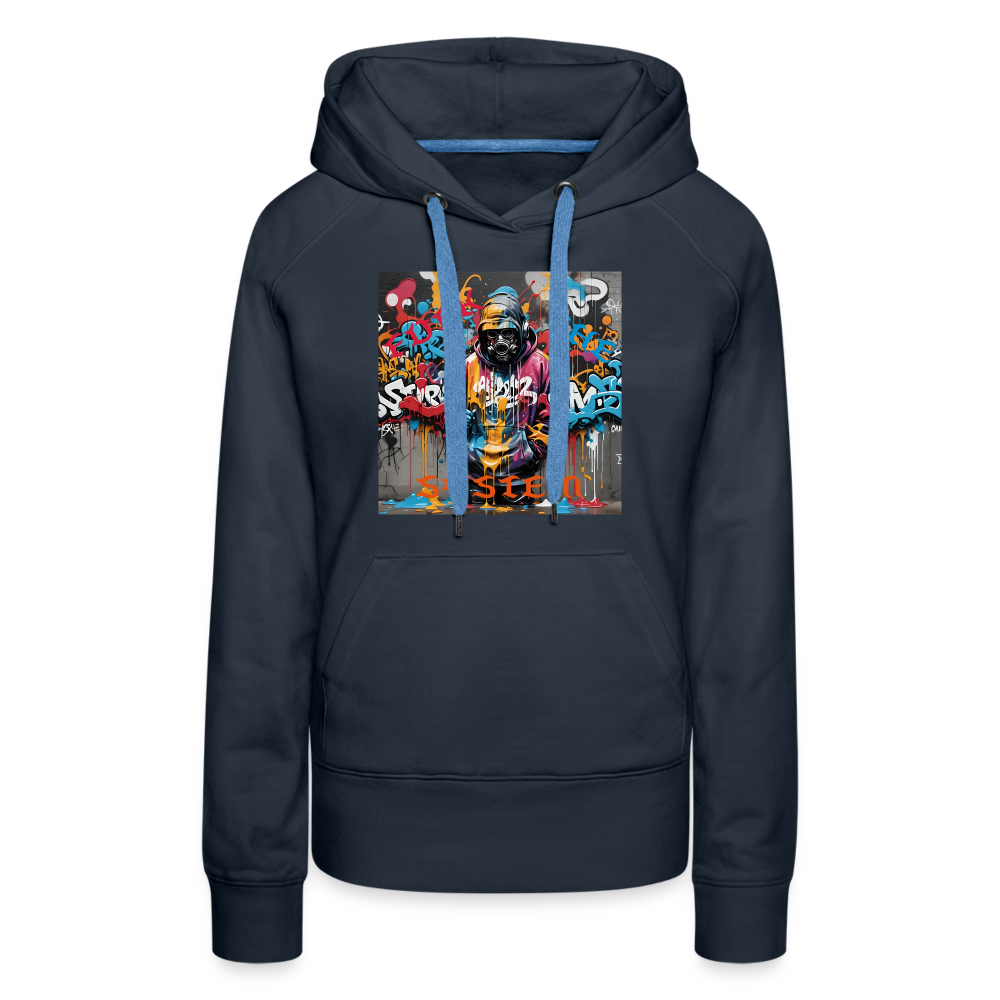 F#CK THE SYSTEM - WOMEN'S HOODIE - navy