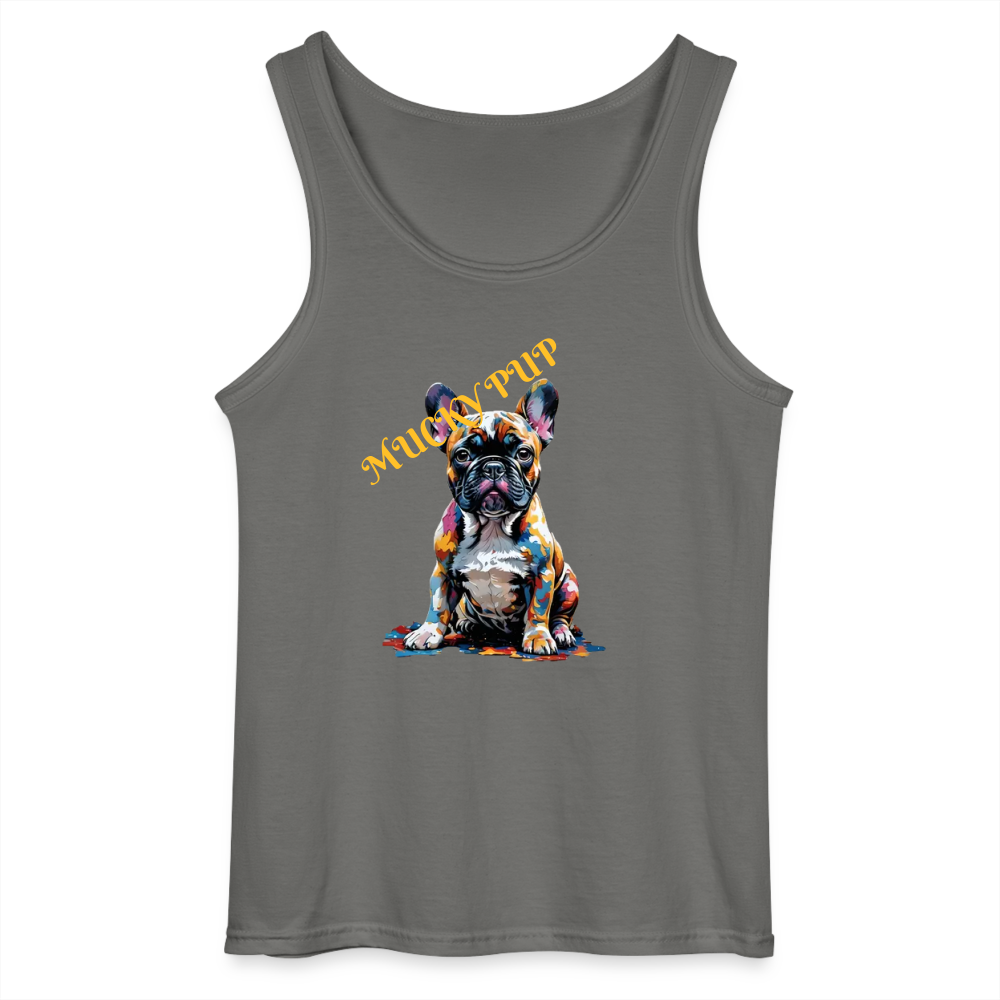 MUCKY PUP- MEN'S TANK TOP - charcoal grey