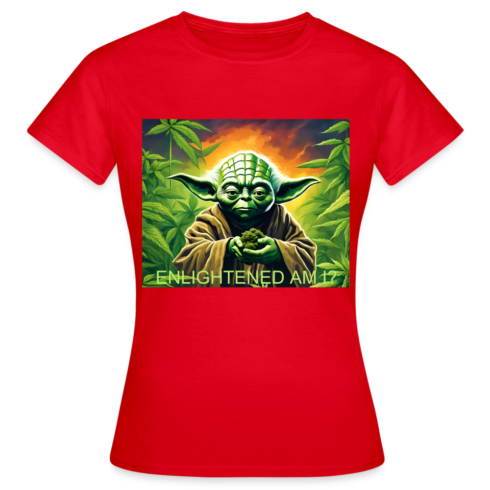 ENLIGHTENED YODA - WOMEN'S CLASSIC T-SHIRT - red