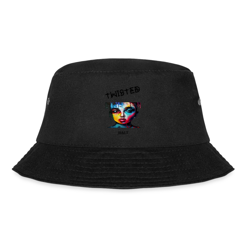 TWISTED!! BUCKET HAT - black