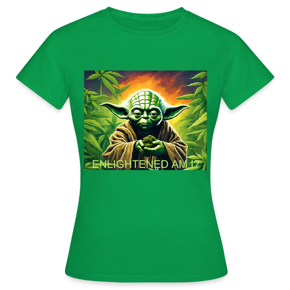 ENLIGHTENED YODA - WOMEN'S CLASSIC T-SHIRT - kelly green