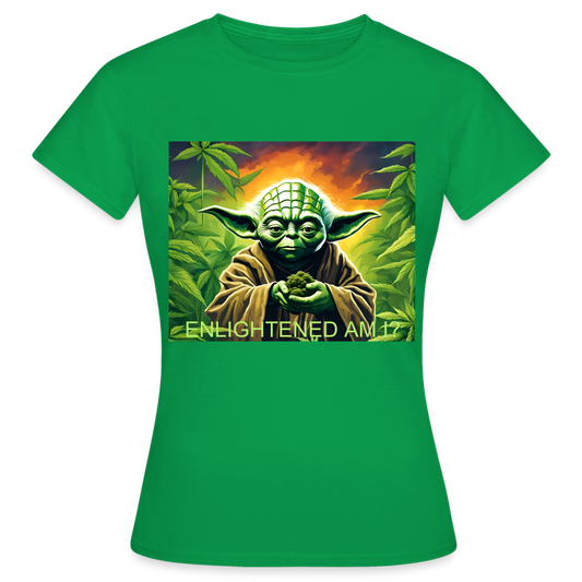 ENLIGHTENED YODA - WOMEN'S CLASSIC T-SHIRT - kelly green