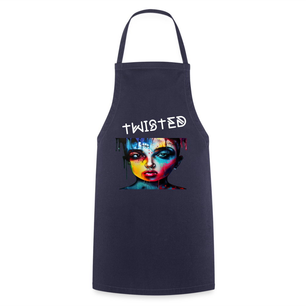 TWISTED - ADULT APRON - navy