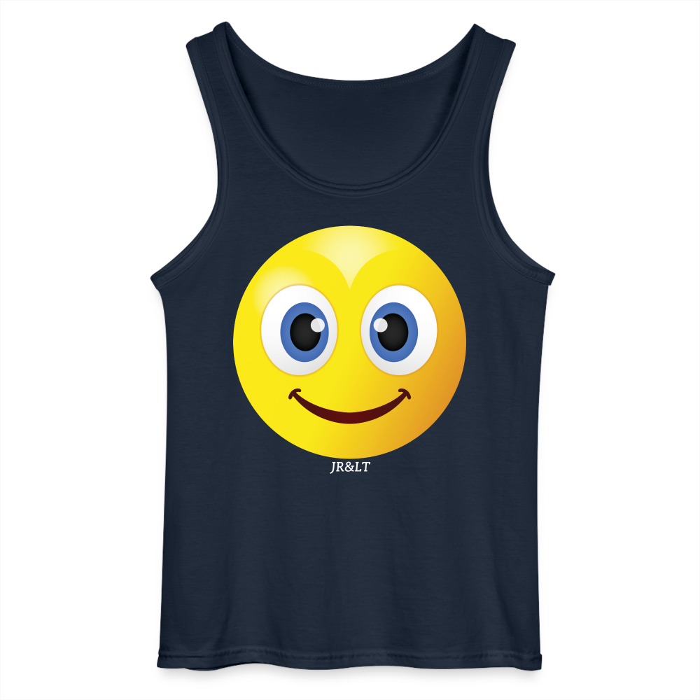 SMILEY FACE - MEN'S TANK TOP - navy