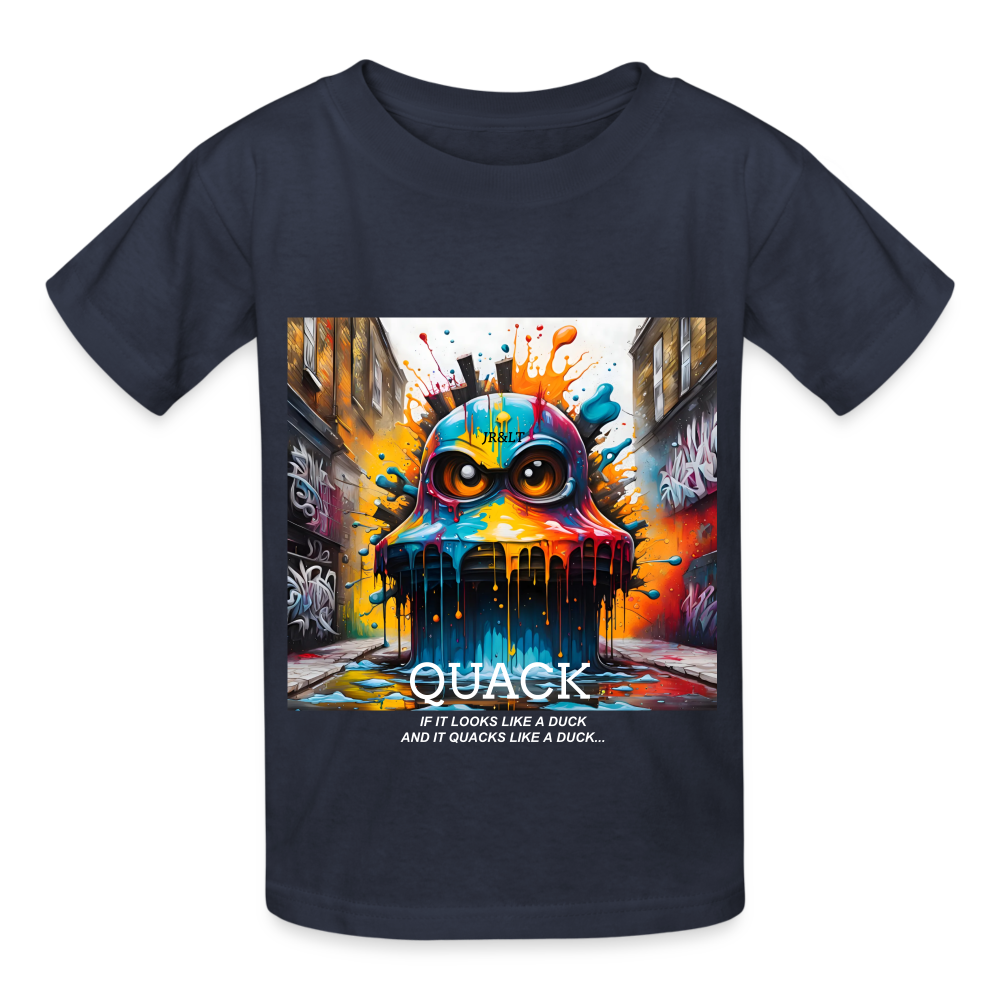 QUACK!! CHILDREN'S T-SHIRT - navy