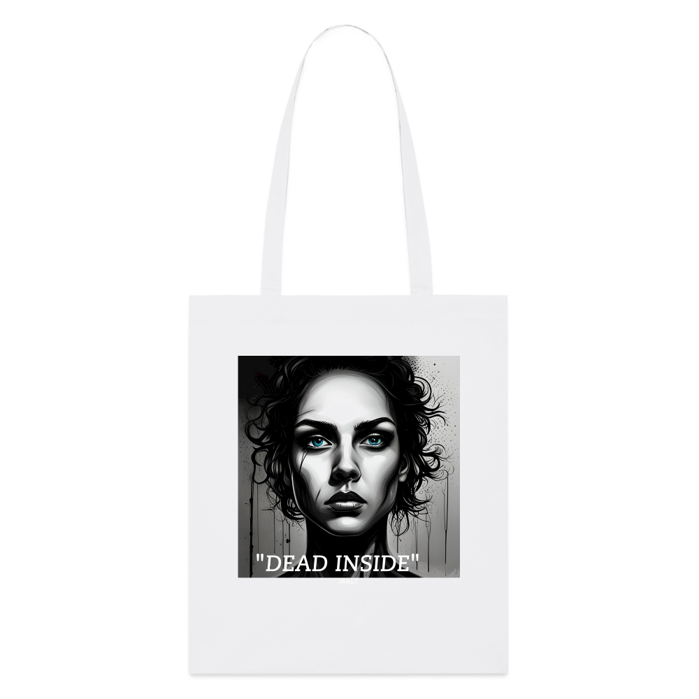 "DEAD INSIDE" TOTE BAG - white