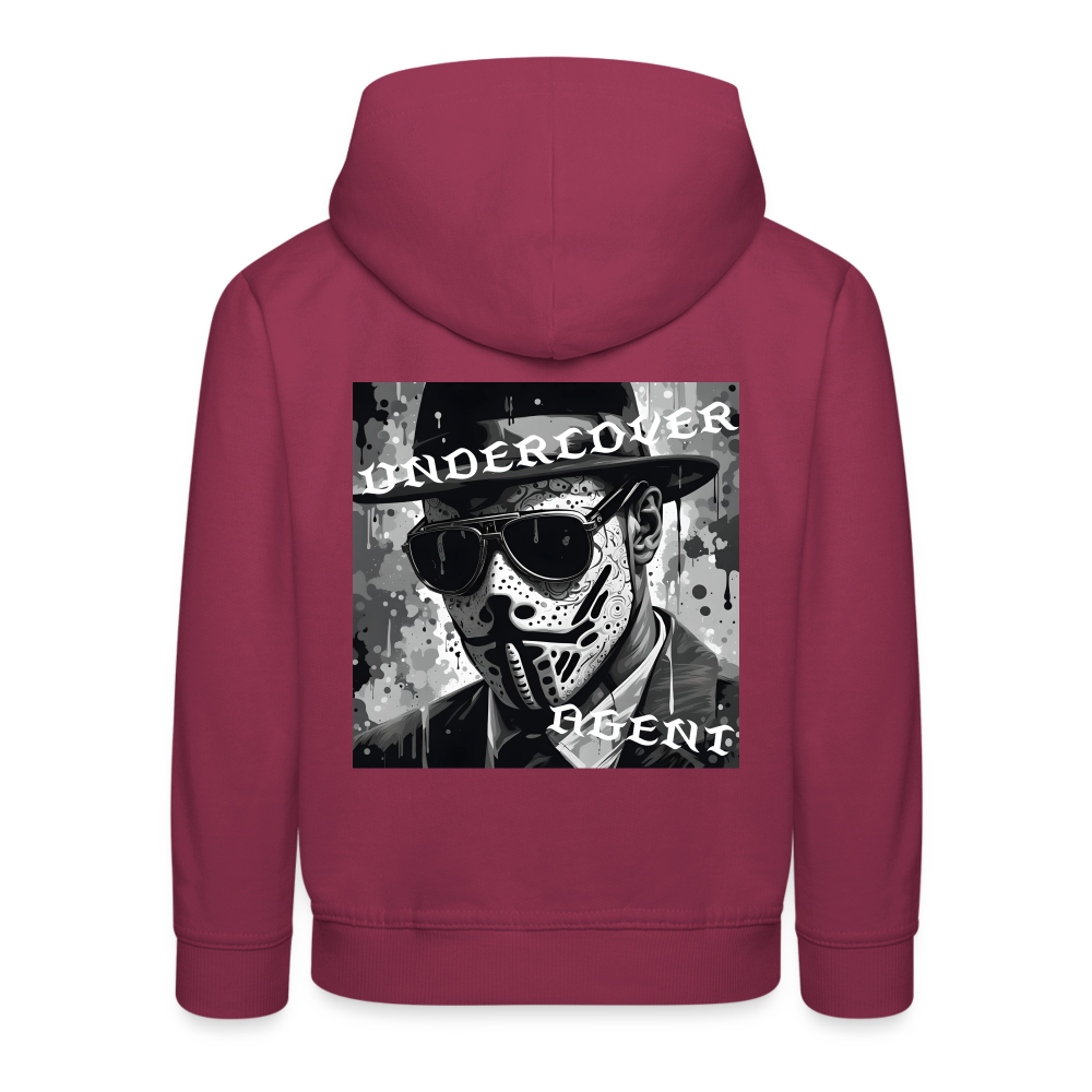 UNDERCOVER AGENT - CHILDREN'S HOODIE - bordeaux