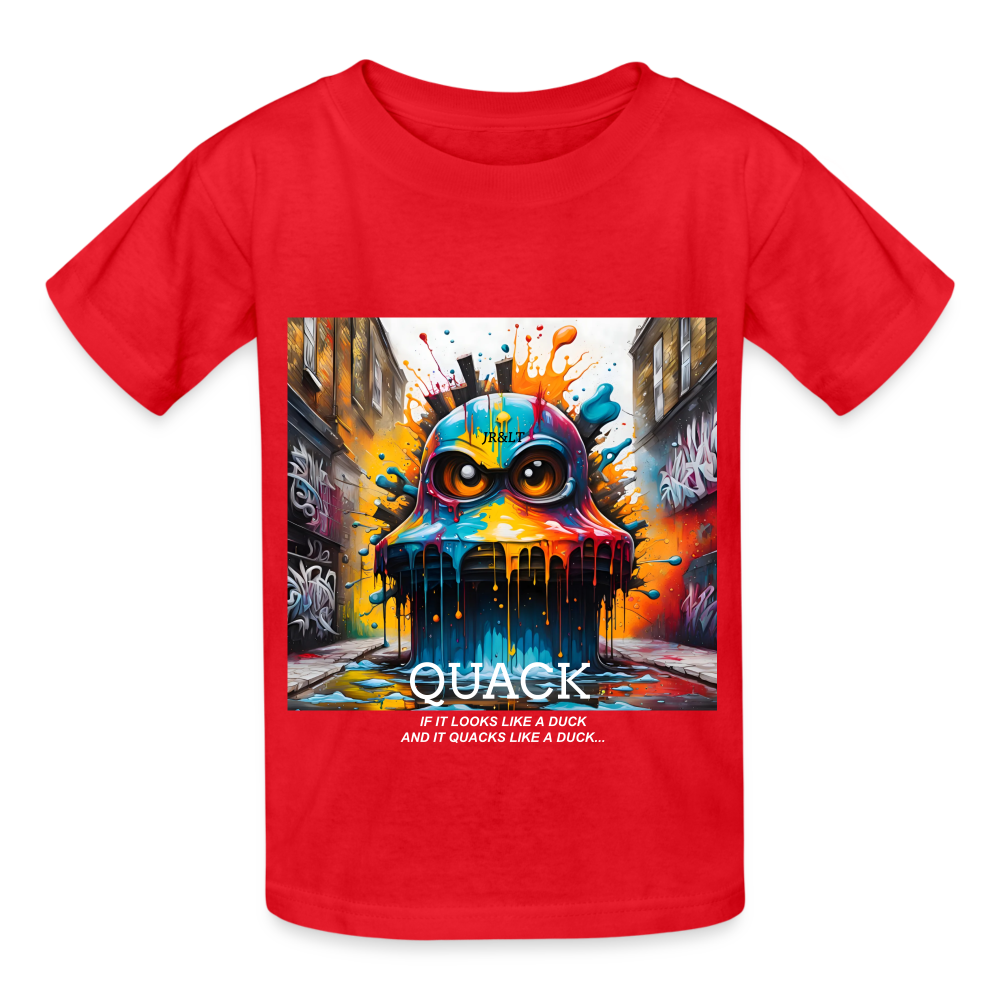 QUACK!! CHILDREN'S T-SHIRT - red