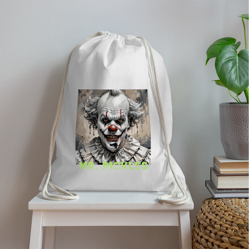 MR. PICKLES - DRAWSTRING BAG - white