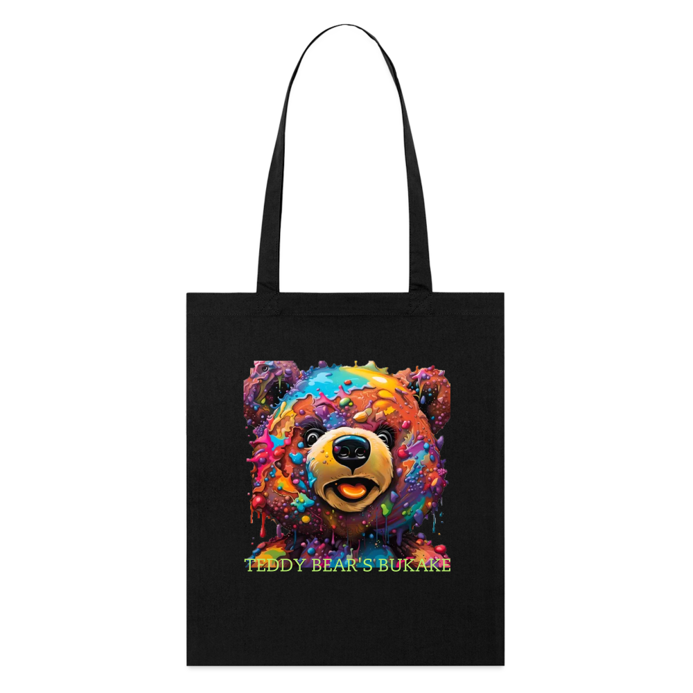 TEDDY BEAR'S BUKKAKE - ORGANIC TOTE BAG - black