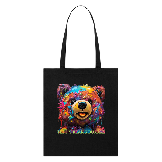 TEDDY BEAR'S BUKKAKE - ORGANIC TOTE BAG - black