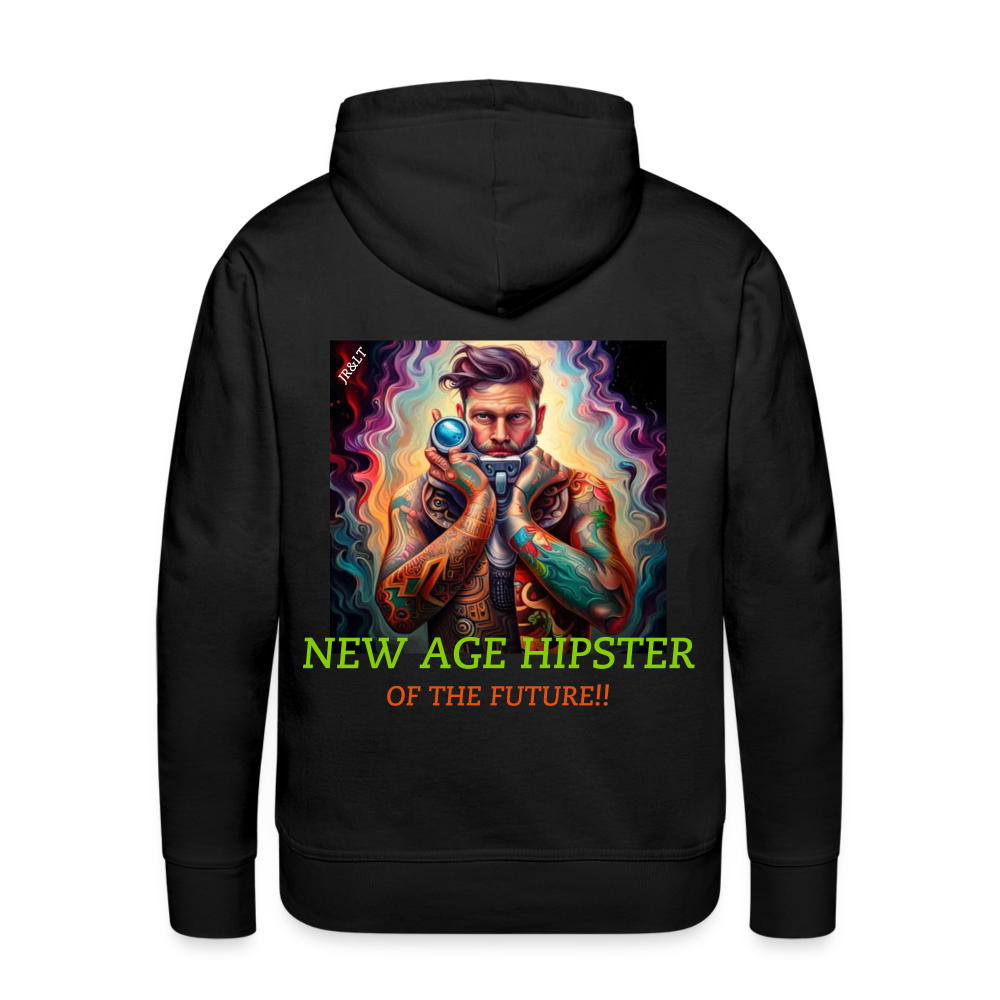 NEW AGE HIPSTER... MEN'S HOODIE - black