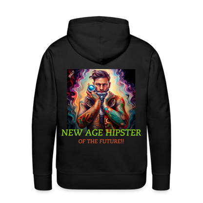 NEW AGE HIPSTER... MEN'S HOODIE - black