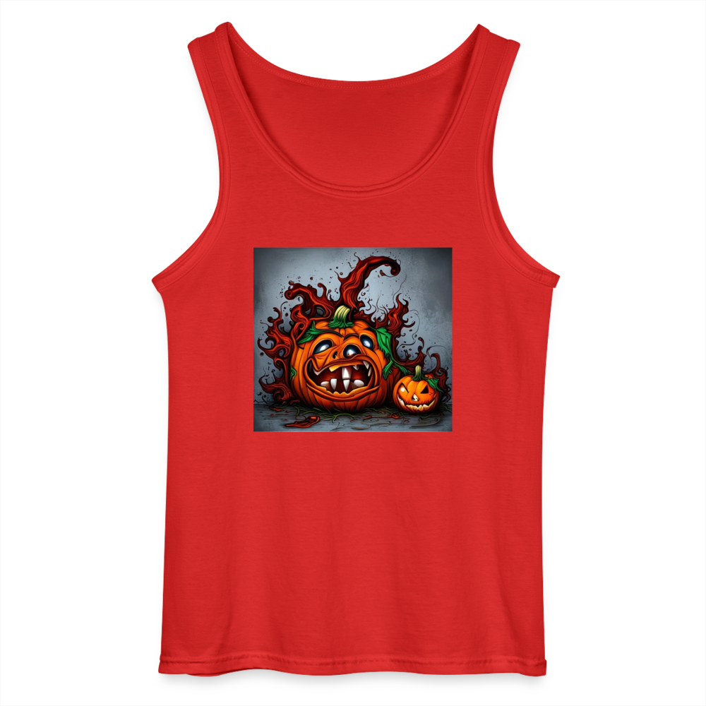 SPOOKY PUMPKIN - MEN'S TANK TOP - red