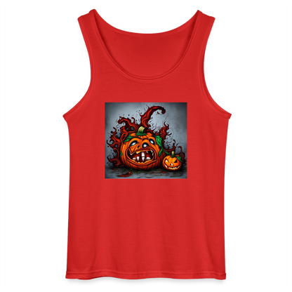 SPOOKY PUMPKIN - MEN'S TANK TOP - red