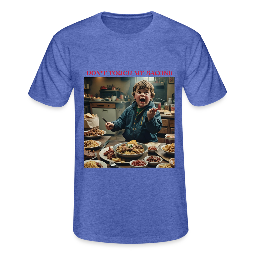 DON'T TOUCH MY BACON - MEN'S CLASSIC T-SHIRT - heather blue