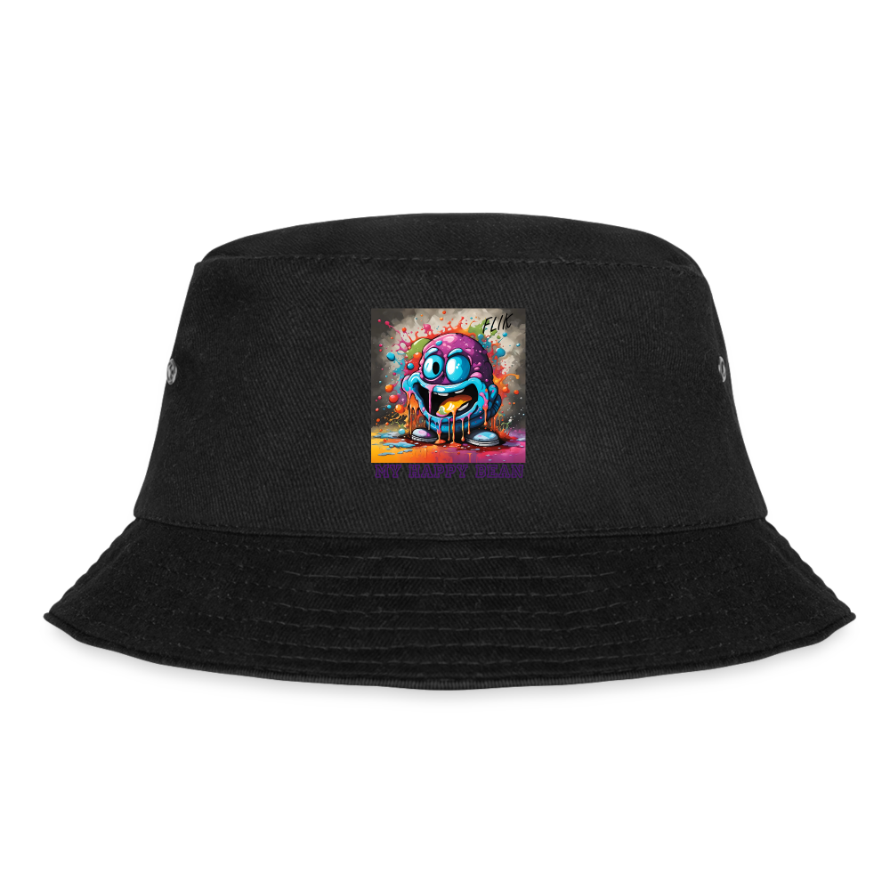 ( FLIK ) MY HAPPY BEAN - BUCKET HAT - black