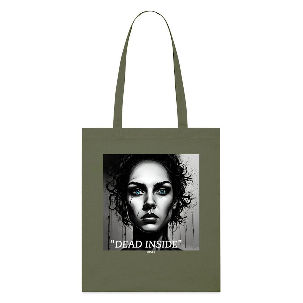 "DEAD INSIDE" TOTE BAG - khaki