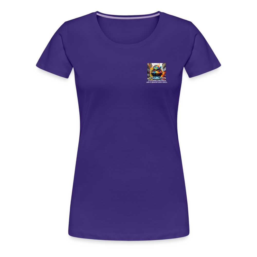 QUACK!! WOMEN'S PREMIUM T-SHIRT - purple