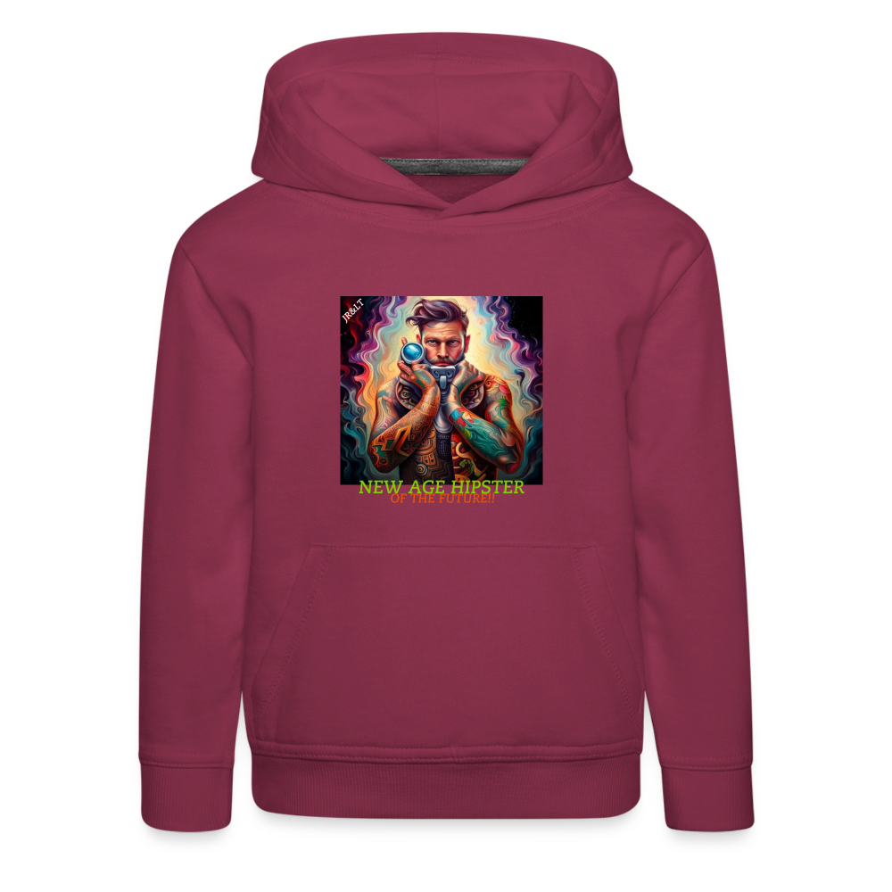 NEW AGE HIPSTER!! CHILDREN'S HOODIE - bordeaux