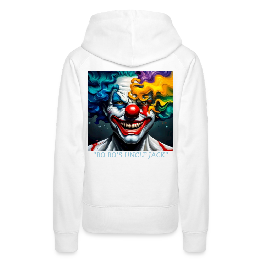 BO BO'S UNCLE JACK!! WOMEN'S HOODIE - white