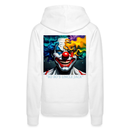 BO BO'S UNCLE JACK!! WOMEN'S HOODIE - white