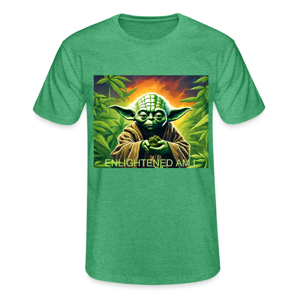 ENLIGHTENED YODA - MEN'S CLASSIC T-SHIRT - heather green