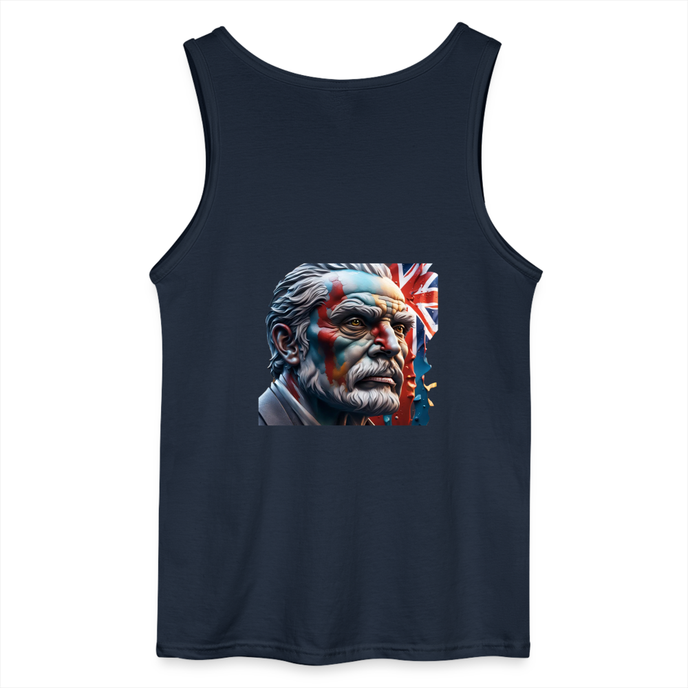 OLD MAN BRITAIN- MEN'S TANK TOP - navy