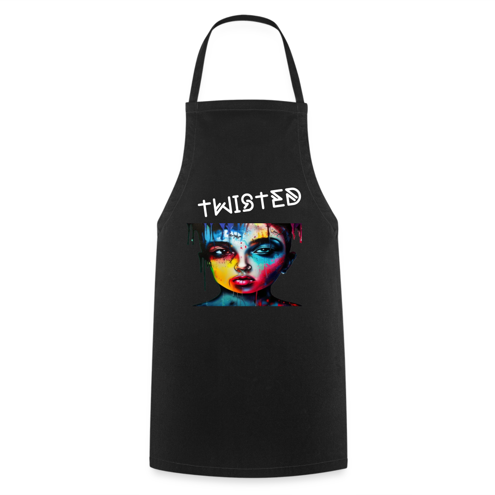 TWISTED - ADULT APRON - black