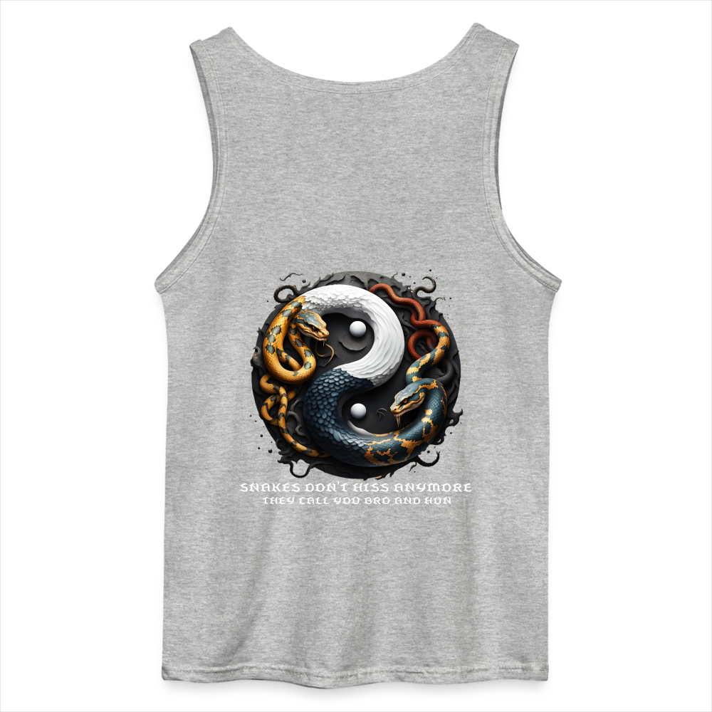 YING YANG - MEN'S TANK TOP - sports grey