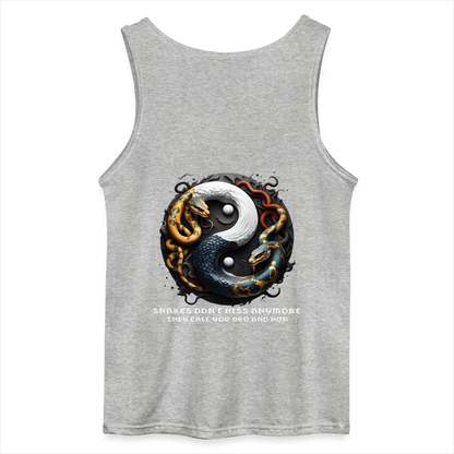 YING YANG - MEN'S TANK TOP - sports grey