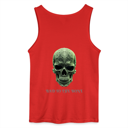 BAD TO THE BONE- MEN'S TANK TOP - red