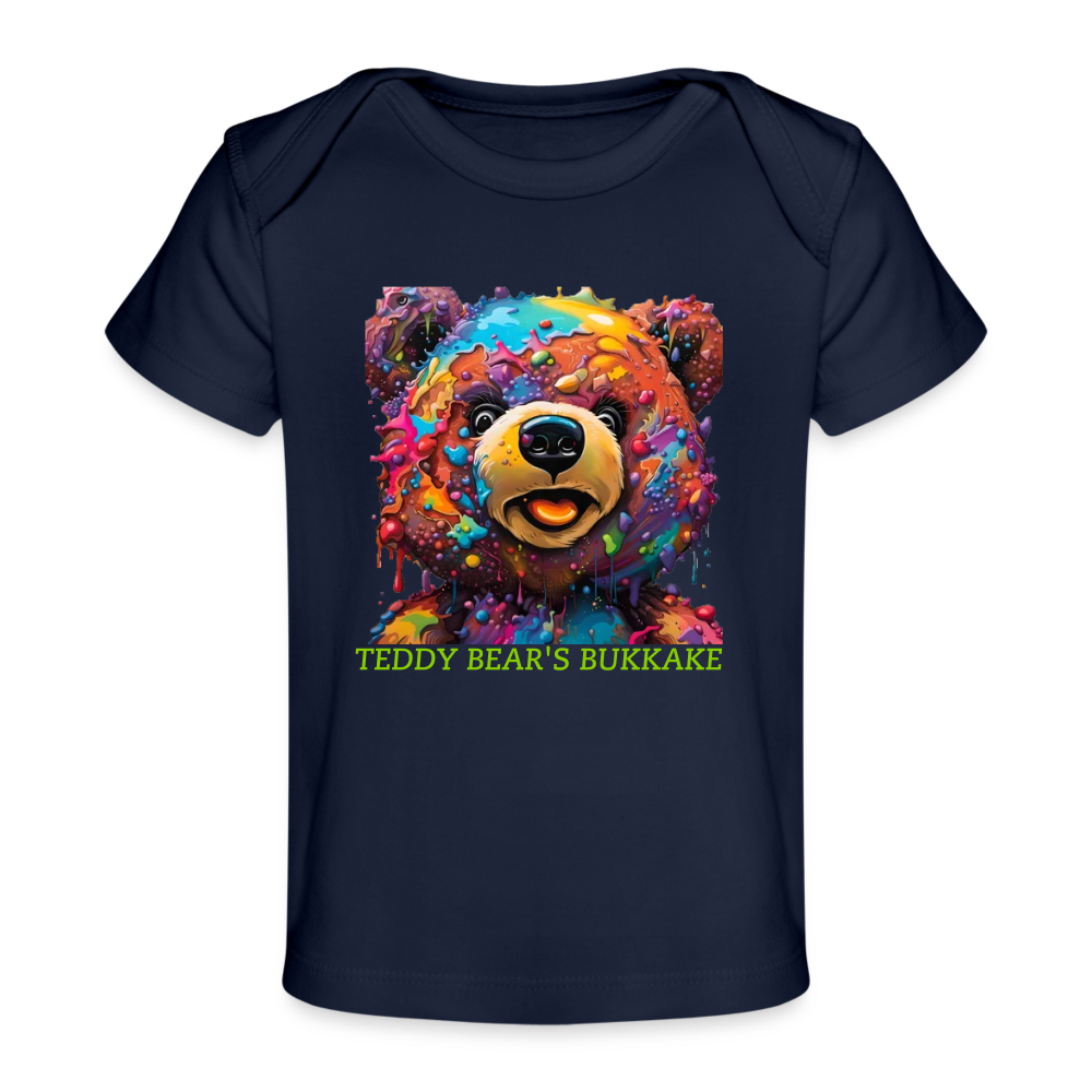 TEDDY BEAR'S BUKKAKE!! BABY'S T-SHIRT - dark navy