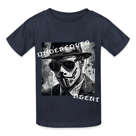 UNDERCOVER AGENT - CHILDREN'S T-SHIRT - navy