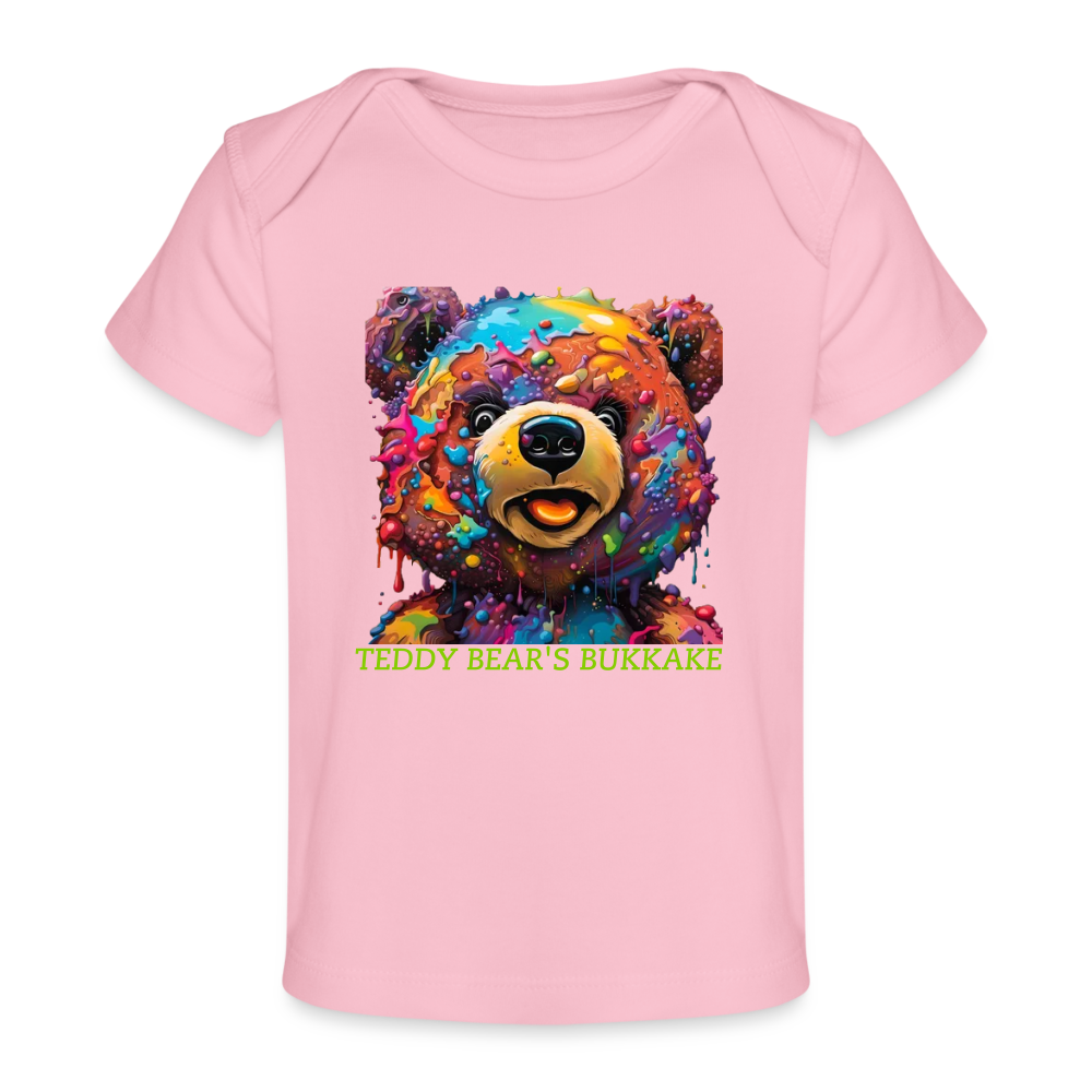 TEDDY BEAR'S BUKKAKE!! BABY'S T-SHIRT - light pink