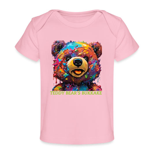 TEDDY BEAR'S BUKKAKE!! BABY'S T-SHIRT - light pink