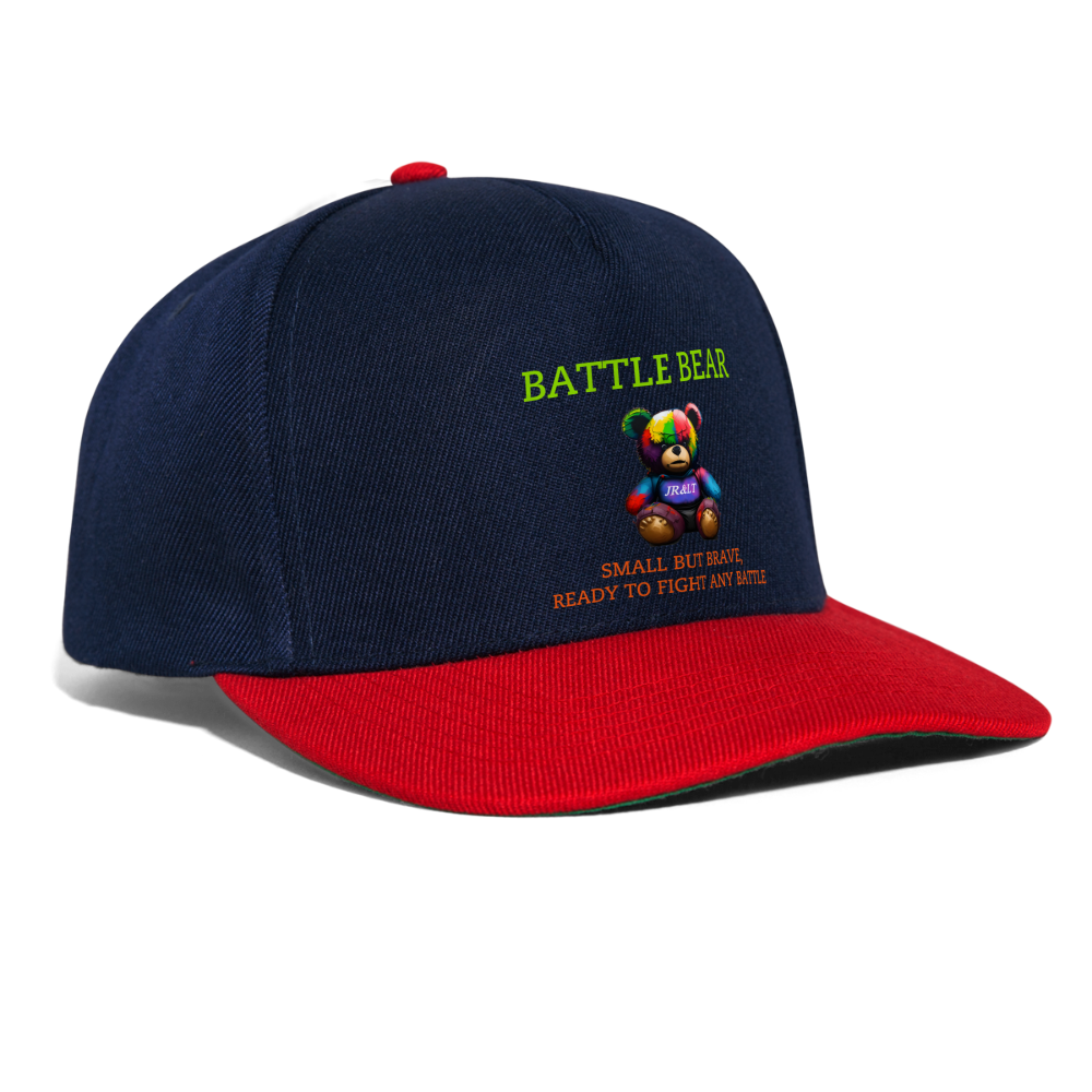 BATTLE BEAR!! SNAPBACK - navy/red