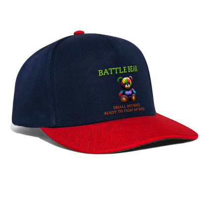 BATTLE BEAR!! SNAPBACK - navy/red