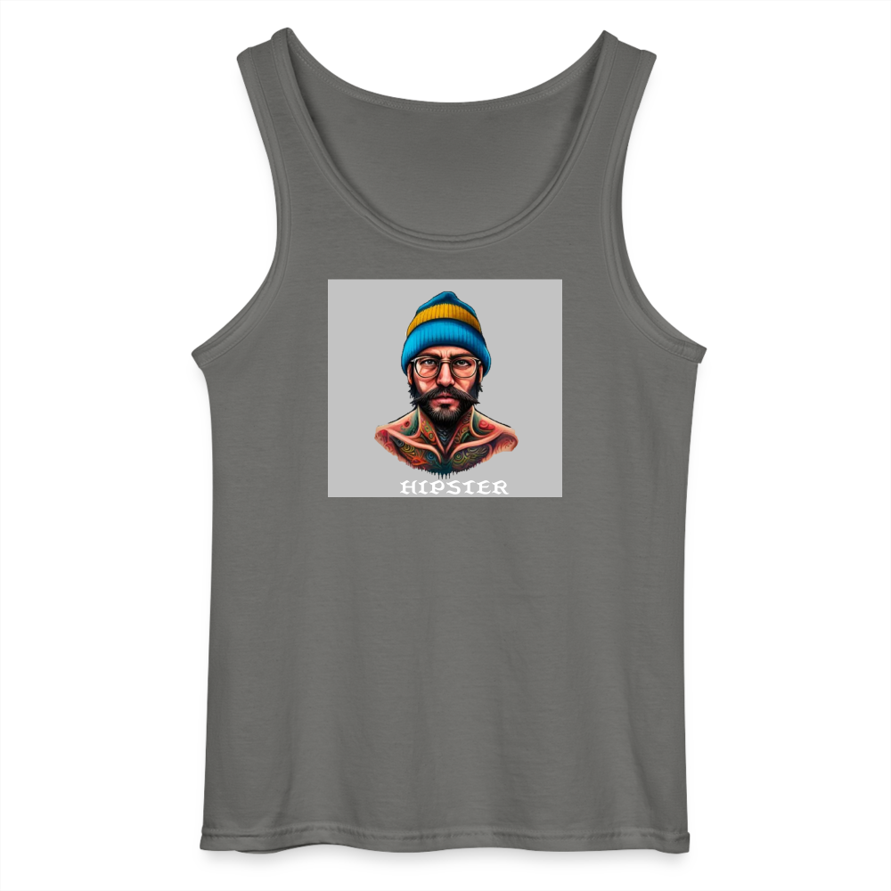 HIPSTER - MEN'S TANK TOP - charcoal grey