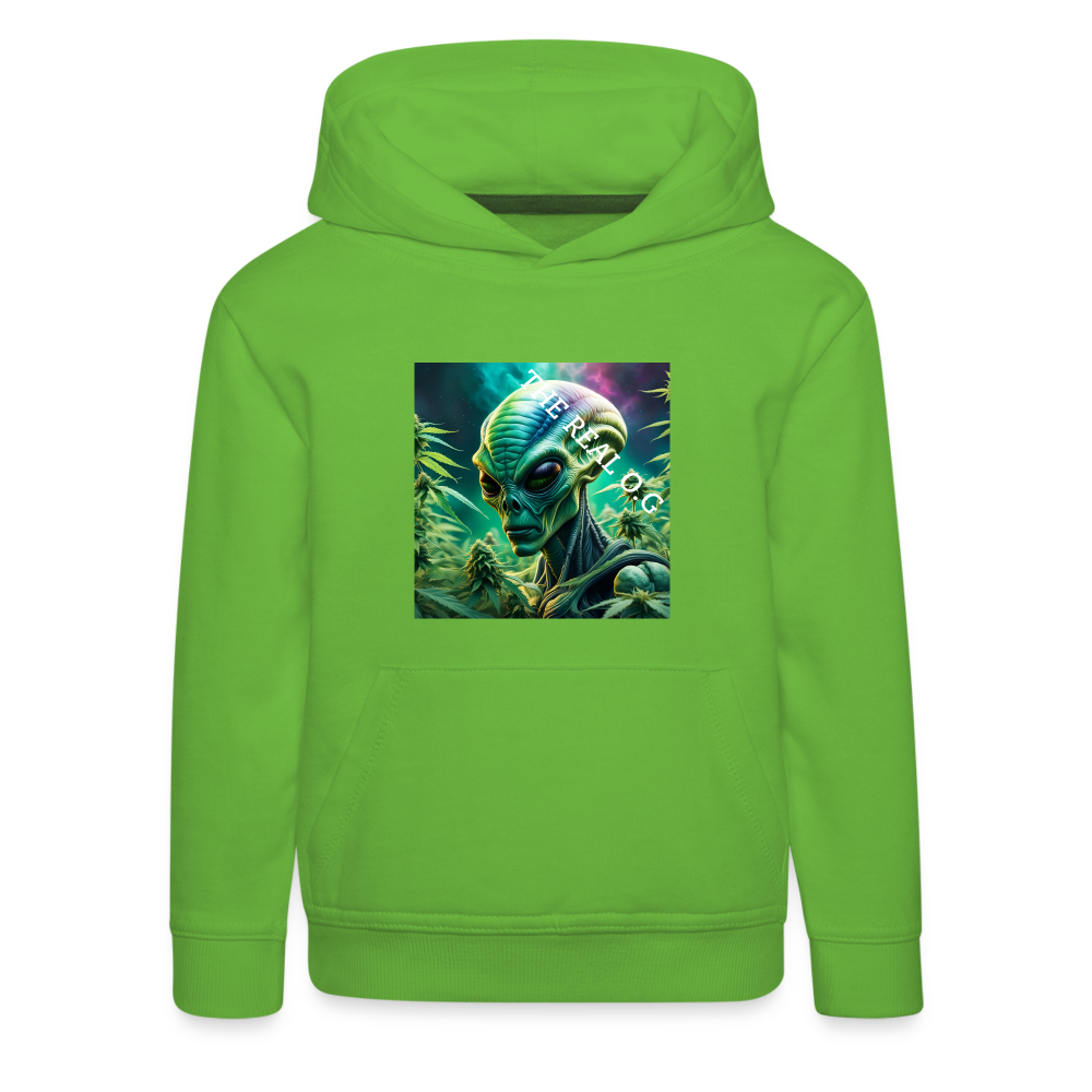 THE REAL ALIEN O.G!! - CHILDREN'S HOODIE - light green