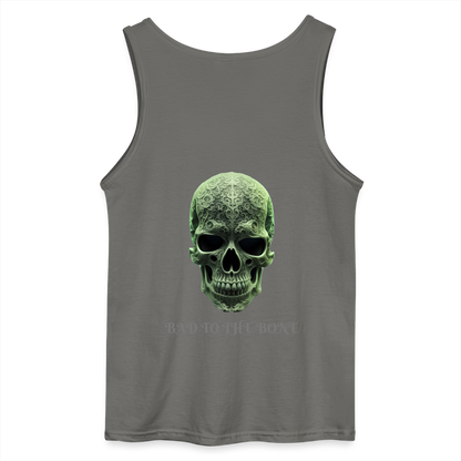 BAD TO THE BONE- MEN'S TANK TOP - charcoal grey