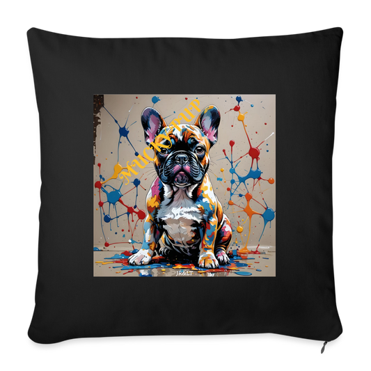 ROSIE-MUCKY PUP CUSHION WITH FILLING 45cm x 45cm - black