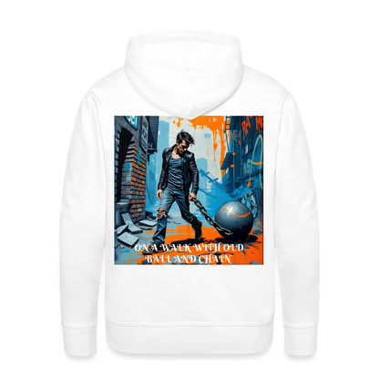 BALL AND CHAIN - MEN'S HOODIE - white