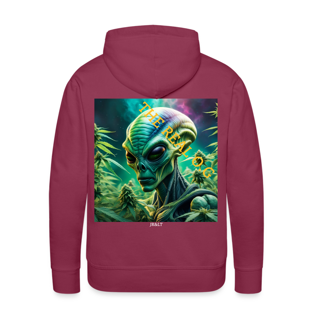 THE REAL ALIEN O.G!! MENS HOODIE - bordeaux