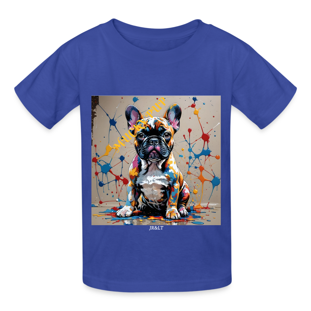 MUCKY PUP!! - CHILDREN'S T-SHIRT - royal blue