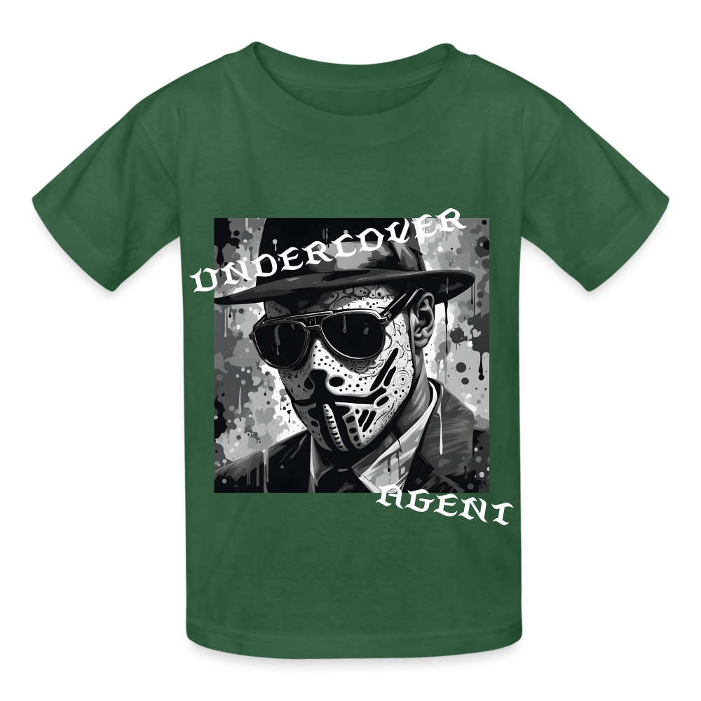 UNDERCOVER AGENT - CHILDREN'S T-SHIRT - bottle green