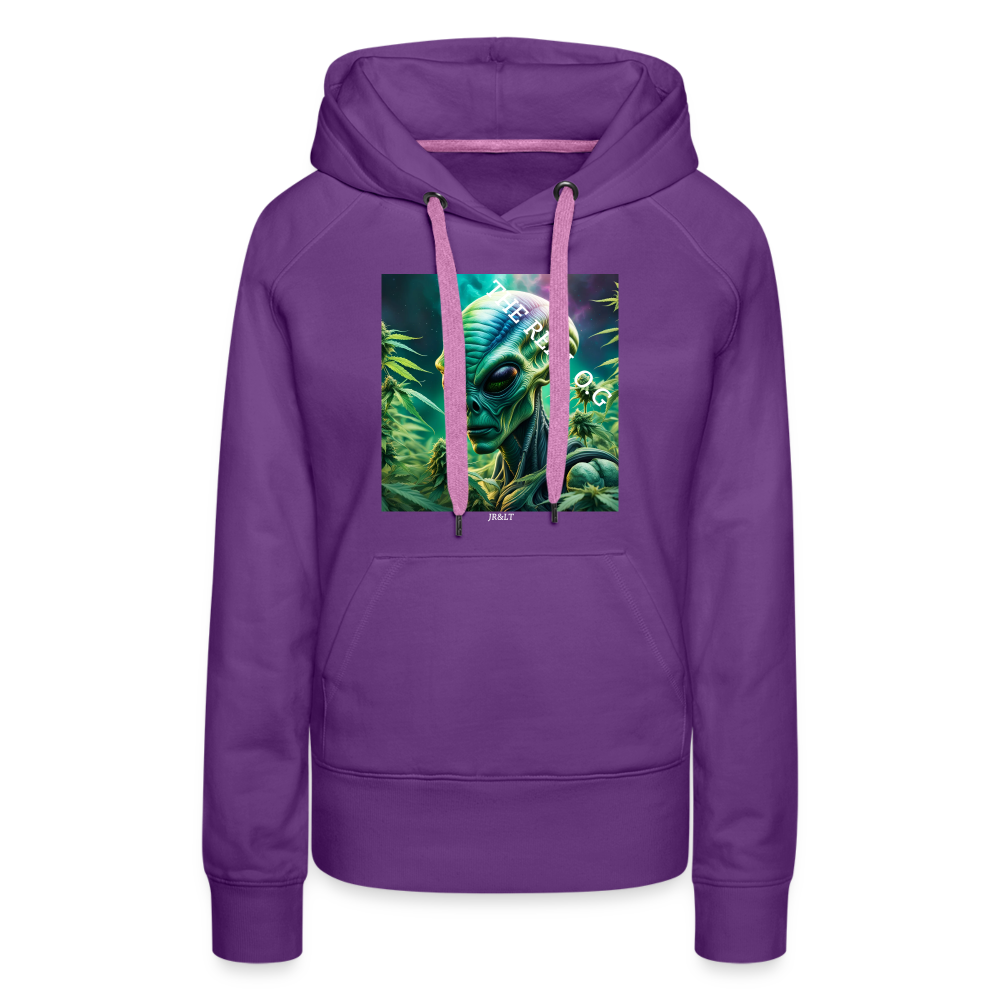 THE REAL ALIEN O.G!! - WOMENS HOODIE - purple