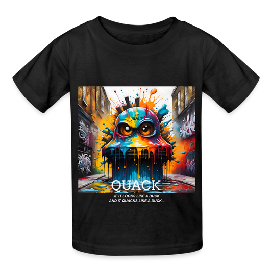 QUACK!! CHILDREN'S T-SHIRT - black